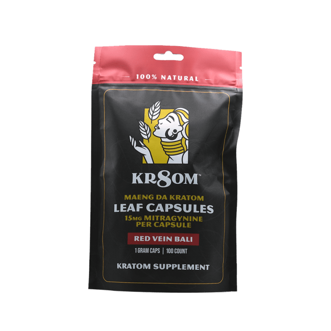 KR8OM Red Bali Kratom Capsules