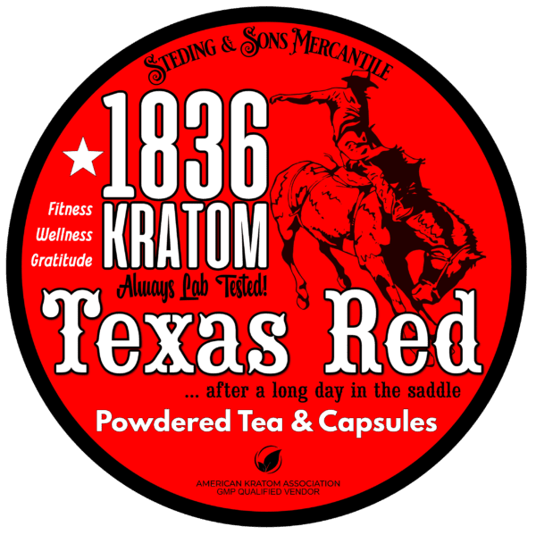 1836 Kratom Texas Red Capsules at Whole Earth Gifts